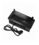 Gniazdo meblowe wpuszczane w blat z płaskim frezowanym rantem, szczotką przeciwkurzową, ładowarką USB i przewodem 1,5m, 2x2P+Z, 2xUSB, 2xNET, czarne Orno OR-GM-9022/B