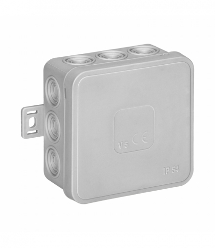 Puszka n/t CLICK, IP54, 12 przepustów, 75x75x41mm, szara Orno OR-JB-13802/G