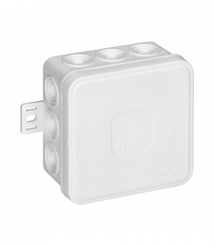 Puszka n/t CLICK, IP54, 12 przepustów, 75x75x41mm, biała Orno OR-JB-13802/W