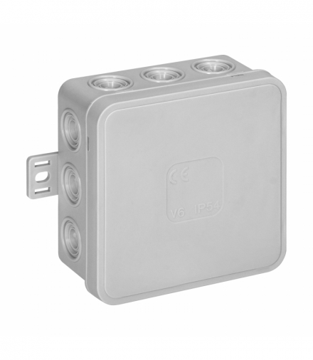 Puszka n/t CLICK, IP54, 12 przepustów, 85x85x41mm, szara Orno OR-JB-13803/G