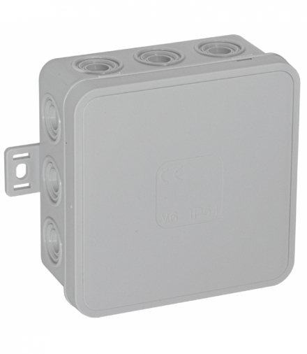 Puszka n/t CLICK, IP54, 12 przepustów, 85x85x41mm, szara, 50 szt. Orno OR-JB-13803/G/50