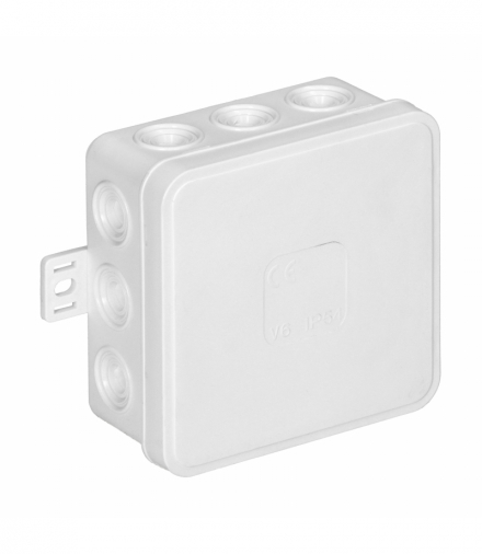 Puszka n/t CLICK, IP54, 12 przepustów, 85x85x41mm, biała Orno OR-JB-13803/W