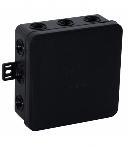 Puszka n/t CLICK, IP54, 12 przepustów, 100x100x41mm, czarna, 32 szt. Orno OR-JB-13804/B/32