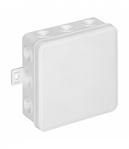 Puszka n/t CLICK, IP54, 12 przepustów, 100x100x41mm, biała Orno OR-JB-13804/W