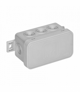 Puszka n/t CLICK, IP54, 8 przepustów, 80x45x41mm, szara Orno OR-JB-13805/G
