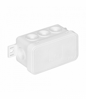 Puszka n/t CLICK, IP54, 8 przepustów, 80x45x41mm, biała Orno OR-JB-13805/W
