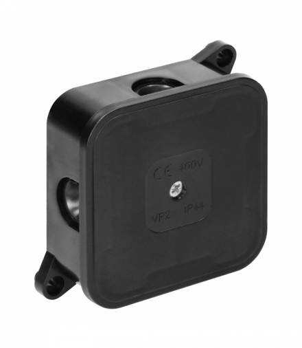 Puszka n/t ECO, IP44, 400V, 4 dławnice gumowe, 85x85x35mm, czarna Orno OR-JB-13806/B