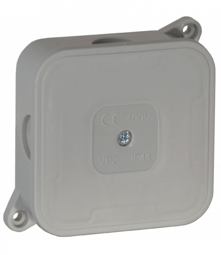 Puszka n/t ECO IP44 400V 4 dławnice gumowe 85x85x35mm szary 60 szt. Orno OR-JB-13806/G/60