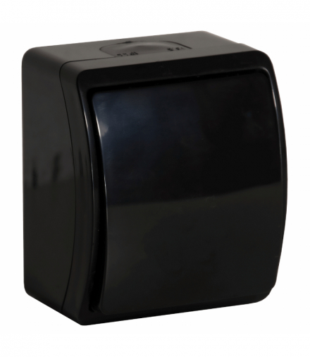 Łącznik jednobiegunowy n/t AQUATIC, IP44, czarny, 10 szt. Orno OR-OE-7100/B/10