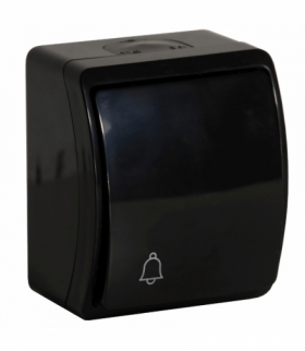 Przycisk dzwonek n/t AQUATIC, IP44, czarny, 10 szt. Orno OR-OE-7104/B/10