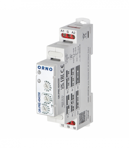 Przekaźnik czasowy 10 funkcji, 230VAC Orno OR-PRE-454/230
