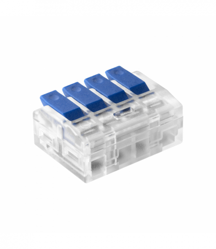 Złączka instalacyjna zaciskowa 4-przewodowa na dowolny przewód 0,75-4mm² IEC 450V/32A 50 szt. Orno OR-SZ-8017/4/50