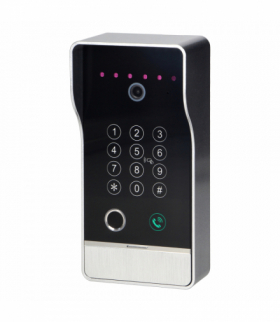 GUARDO panel zewnętrzny z kamerą Full HD 1080p do rozbudowy zestawu, jednorodzinny, z czytnikiem linii papilarnych, szyfratorem i czytnikiem zbliżeniowym, montaż natynkowy Orno OR-VID-MO-1076KV/S