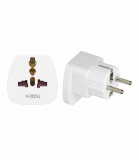 Adapter podróżny - World to EU, 230V/10A, biały Orno TA-2