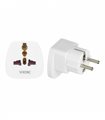 Adapter podróżny - World to EU, 230V/10A, biały Orno TA-2