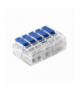Złączka instalacyjna zaciskowa 5-przewodowa na dowolny przewód 0,75-4mm² IEC 450V/32A Blister 4 szt. Orno OR-SZ-8017/5/B4