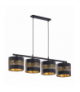 ALESSIO 4P, lampa wisząca, E27 max.60W, czarno-złota Orno Adviti AD-LD-6244BCE27T