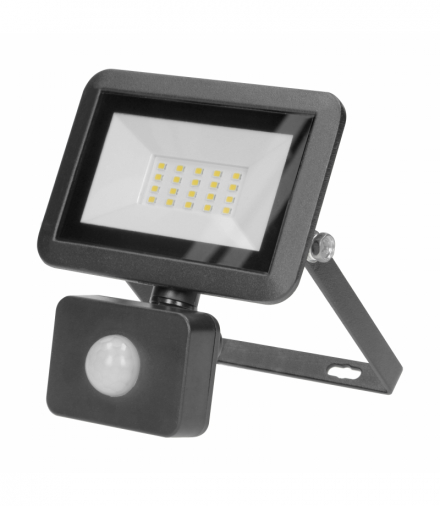 FARO S LED naświetlacz z PIR 20W, 1600lm, IP44, 4000K, aluminium + szkło Orno AD-NL-6253BLR4