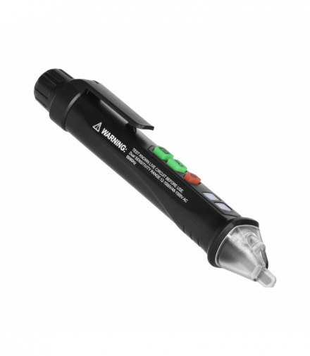Indukcyjny tester napięcia z latarką, 12-1000V, AC/DC, czarny Orno OR-AE-13276