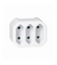 Rozgałęźnik 3x2P EURO biały 20 sztuk Orno OR-AE-13278/W/20