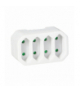 Rozgałęźnik 4x2P EURO biały 20 sztuk Orno OR-AE-13279/W/20
