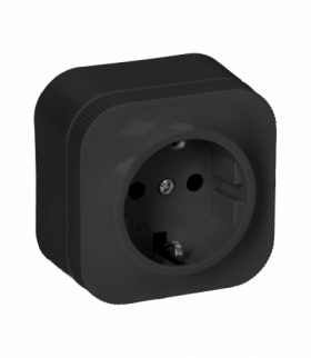Gniazdo pojedyncze ToDo 2P+Z Schuko IP20, czarny Orno OR-OE-7205(GS)/B