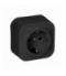 Gniazdo pojedyncze ToDo 2P+Z Schuko IP20, czarny Orno OR-OE-7205(GS)/B