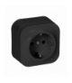 Gniazdo pojedyncze ToDo 2P+Z Schuko IP20,czarny, 10 szt. Orno OR-OE-7205(GS)/B/10