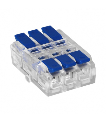 Złączka instalacyjna zaciskowa 3-przewodowa, dwustronna na dowolny przewód 0,75-4mm² IEC 250V/32A 50 szt. Orno OR-SZ-8021/3/50