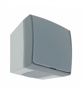 Gniazdo pojedyncze 2P+Z Schuko AQUATIC PRO IP 55 Szaro Grafitowe 10 sztuk Orno OR-OE-7405(GS)/GR/10