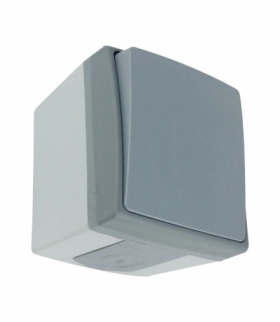 Łącznik jednobiegunowy AQUATIC PRO IP 55 szaro-grafitowy Orno OR-OE-7400/GR