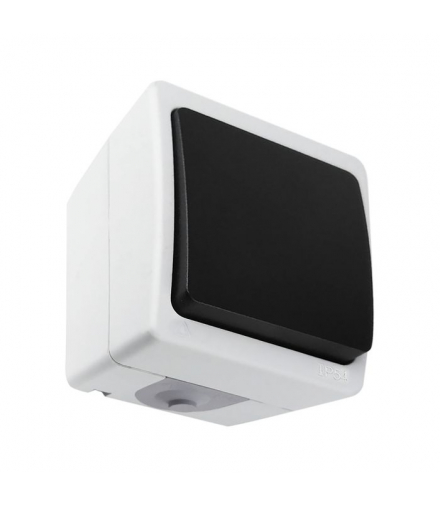 Łącznik jednobiegunowy AQUATIC MINI IP54 biało-czarny Orno OR-OE-7300/WB