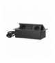 Gniazdo meblowe wpuszczane w blat z płaskim frezowanym rantem, ładowarką USB i przewodem 1,5m, 2x2P+Z (Schuko), 2xUSB (typ A+C 3,6A), grafitowe Orno OR-GM-9035(GS)/GR