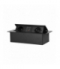 Gniazdo meblowe wpuszczane w blat z płaskim frezowanym rantem i ładowarką USB, 2x2P+Z, 2xUSB (typ A+C 3,6A), czarne Orno OR-GM-9034/B