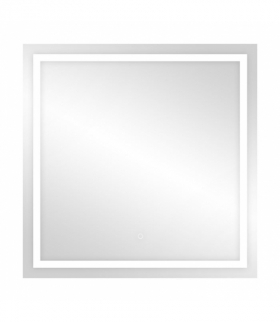 Kwadratowe lustro LED 80x80 cm (z wbudowanym włącznikiem, z marginesem, 4000K) Orno ML-7/4