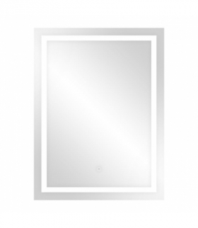 Lustro prostokątne pionowe LED 60x80 cm (z wbudowanym włącznikiem, z marginesem, 4000K) Orno ML-3/4