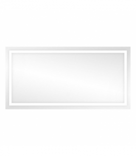 Lustro prostokątne poziome LED 120x60 cm (z wbudowanym włącznikiem, z marginesem, 4000K) Orno ML-10/4