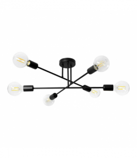 SOLO 6P E27, lampa wisząca, max. 6x60W, czarna Orno Adviti AD-LD-6442BE27