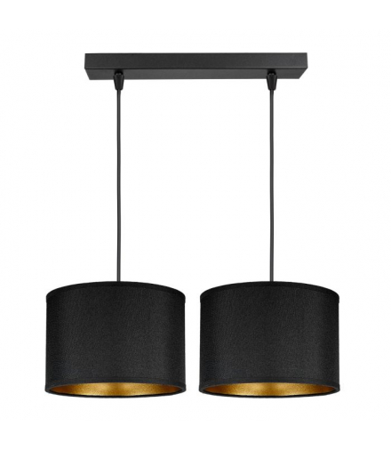 KYLO 2P E27, lampa wisząca, max. 2x60W, czarna, listwa Orno Adviti AD-LD-6446BE27T