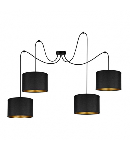 KYLO 4P E27, lampa wisząca, max. 4x60W, czarna Orno Adviti AD-LD-6451BE27T