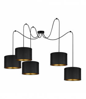 KYLO 5P E27, lampa wisząca, max. 5x60W, czarna Orno Adviti AD-LD-6452BE27T