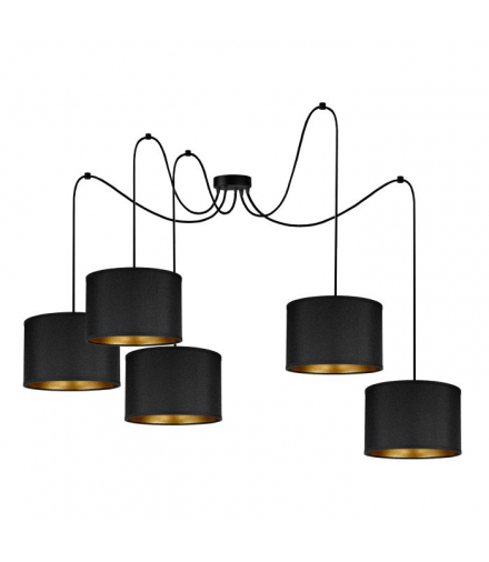 KYLO 5P E27, lampa wisząca, max. 5x60W, czarna Orno Adviti AD-LD-6452BE27T