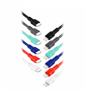 EXC Mobile kabel USB-C - Lightning WHIPPY, 2M, 3A, szybkie ładowanie, kolor mix Orno CABEXCWHIPUCLI2.0MIX