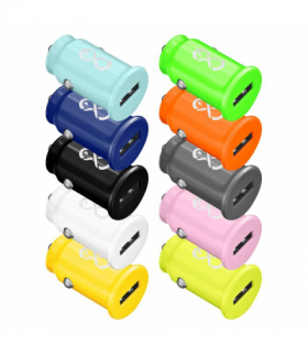 EXC Mobile ładowarka samochodowa CUTE, 1xUSB QC, 18W, kolor mix Orno CACEXCCUTE1USB18MIX