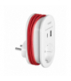 Adapter z ładowarką USB i kablem ładującym (typ C + Lightning), 1x2P+Z Schuko, 2xUSB (Typ A+C), max 3,4A Orno CS-2(GS)