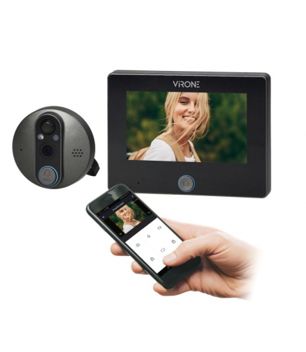 Cyfrowy wizjer do drzwi z kamerą, czujnikiem ruchu, funkcją SMART i doświetleniem nocnym Orno DV-3