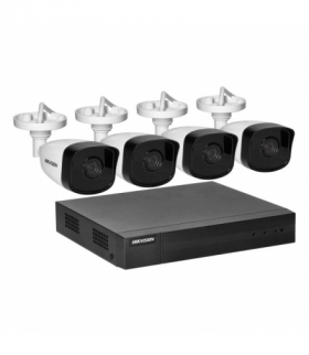 HIKVISION IPKIT-B4-4CH zestaw monitoringu z 4 tubowymi kamerami IP-CAM-B140H oraz 4-kanałowym rejestratorem NVR-4CH, rozdzielczość 4Mpx, zasilanie PoE