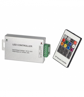 Bezprzewodowy sterownik radiowy (RF) do taśm RGB (wielokolorowych zestawów oświetleniowych LED) Orno LH-8/2