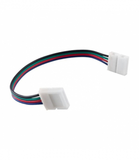 Dwustronna złączka do szybkiego montażu (szybkozłączka) wielokolorowych taśm LED RGB 10mm 4pin-przewód-4pin Orno LH-9/16