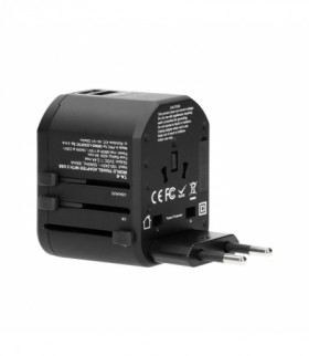 Podróżny adapter do gniazdek Go World USA/UK/EURO/AUS (USB 5V,2,4A)